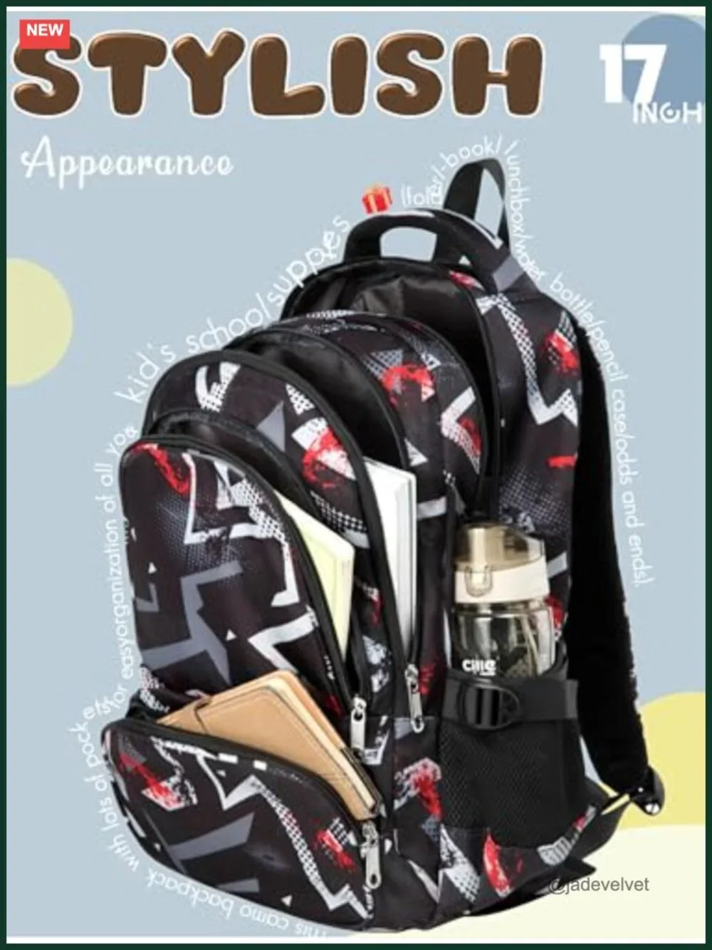 17 inch Kids Backpack with Laptop Compartment School Bookbag